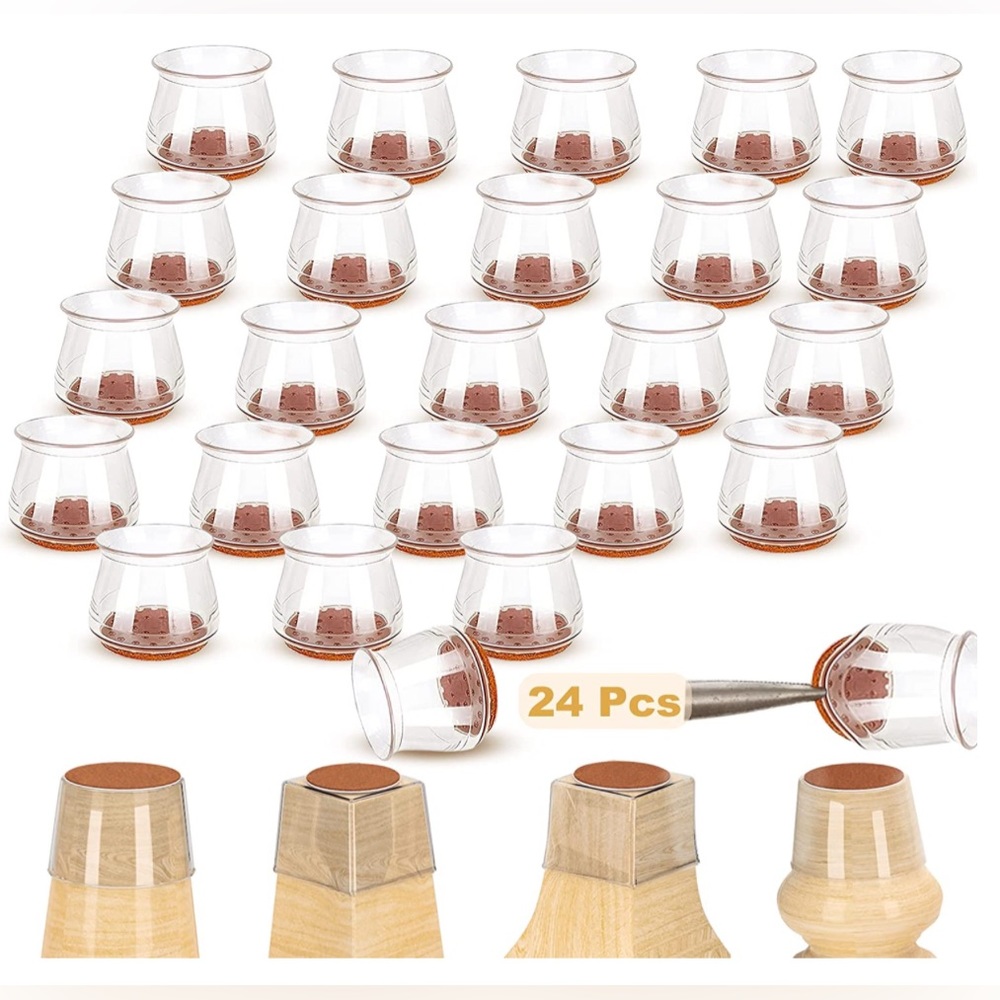 24Pcs Meditoross Silicone Chair Leg Floor Protectors